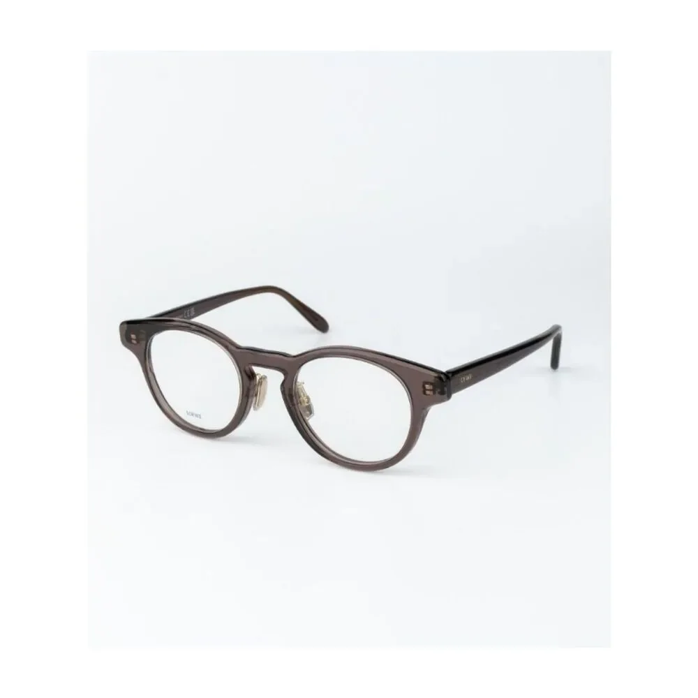 Loewe Women Eyeglasses Brown Round LW50085F 050 NEW AUTHENTIC